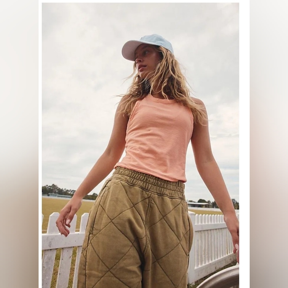 FREE PEOPLE MOVEMENT BACK TO BASICS TANK - MELON COLOUR